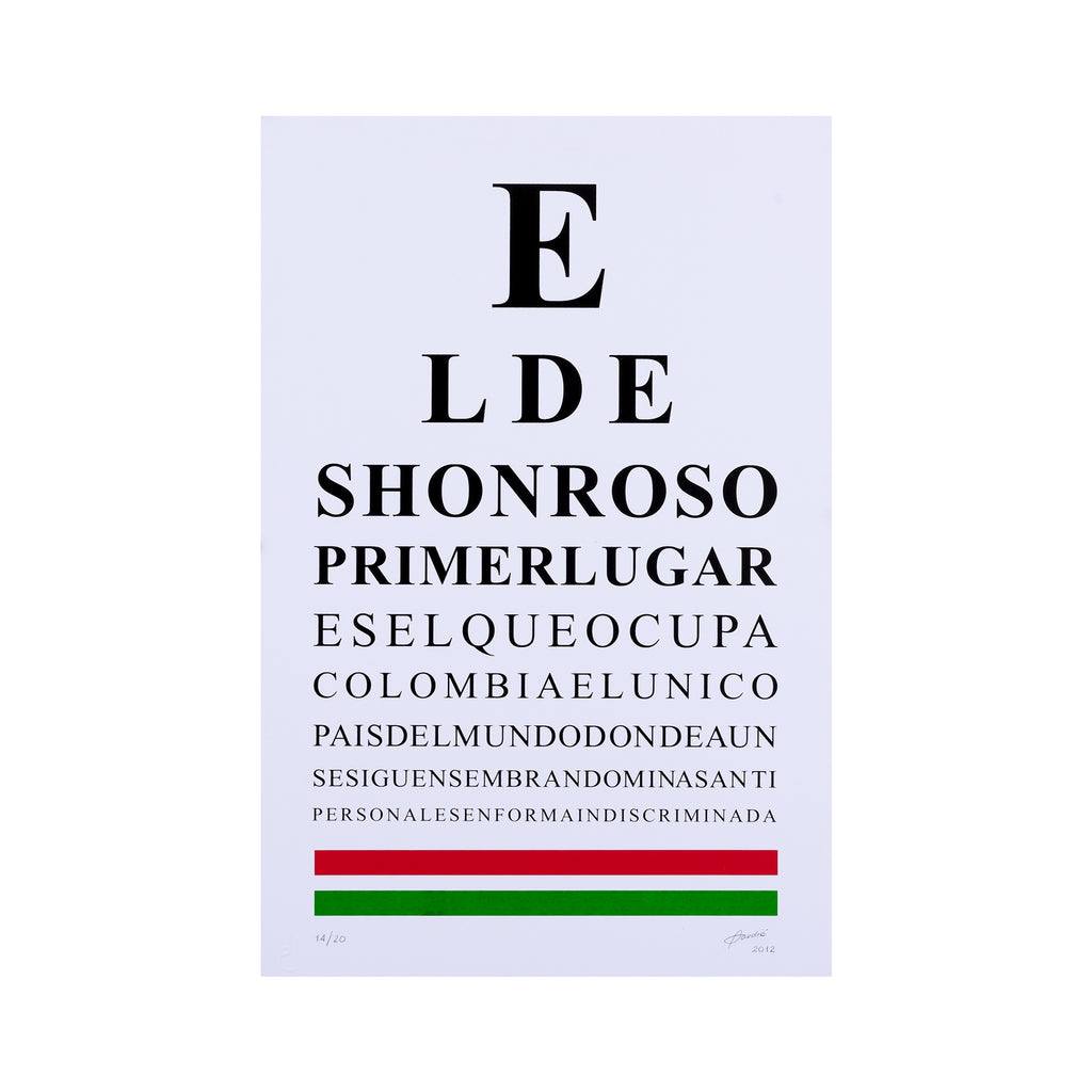 Examen de visión "El deshonroso primer lugar"