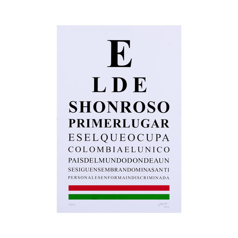 Examen de visión "El deshonroso primer lugar"